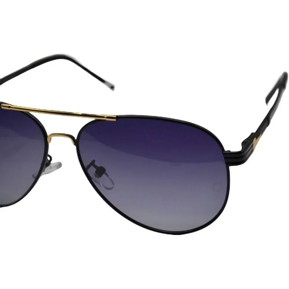 Montblanc Sunglasses | Black Gold Frame | Gray Purple Gradient Lens | New